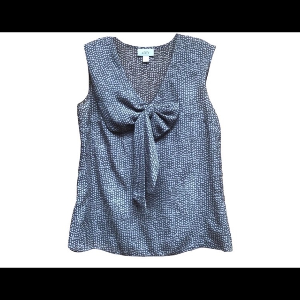 LOFT Mixed Print V-Neck Shell